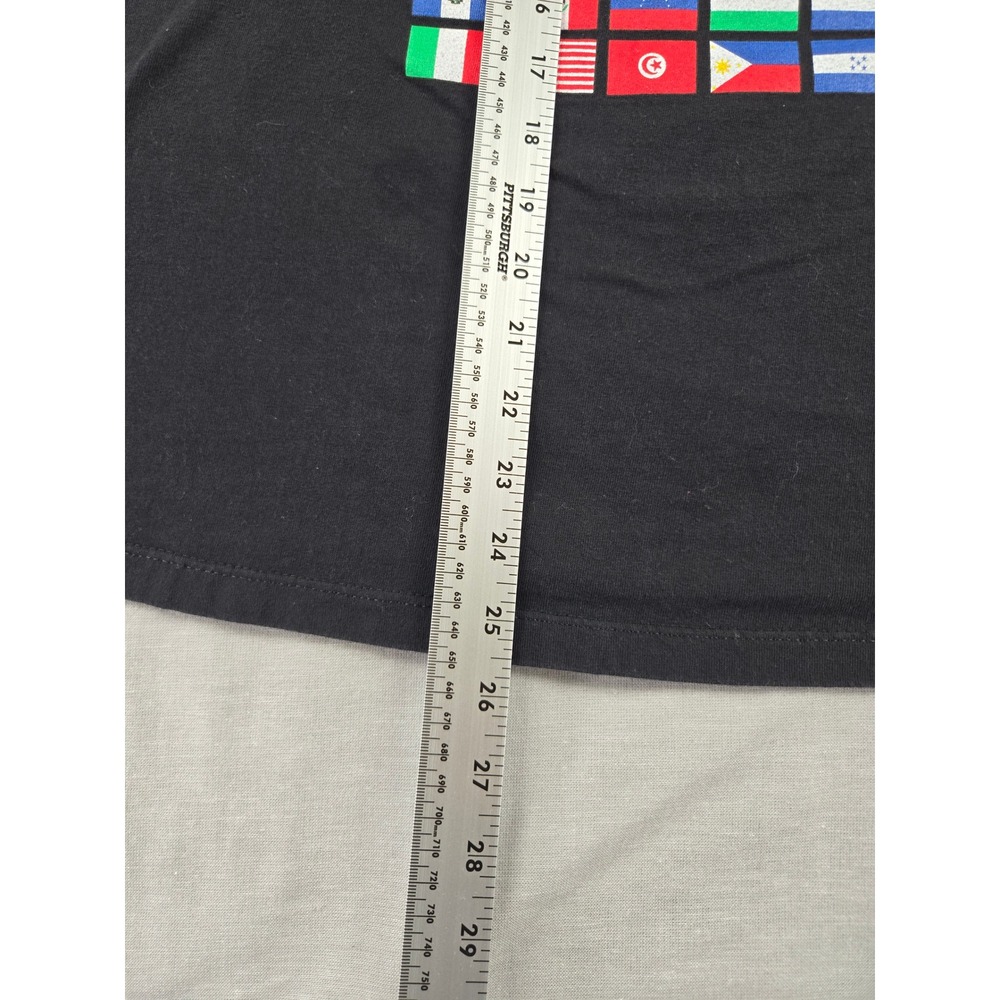 AFS Intercultural Programs World Flags Graphic T-Shirt Black Mens Medium JB - Picture 6 of 11